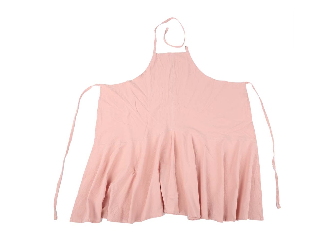 Delantal De Algodón Y Lino Para Mujer Tareas Del Hogar Cocina Jardinería (rosa Nude)
