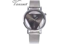 Reloj De Pulsera Analógico De Aleación Informal Y A La Moda Con Pantalla De Cuarzo (blanco)