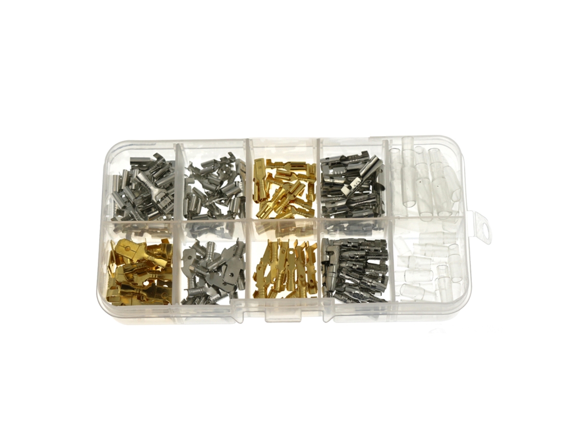 Kit De 150 Terminales De Conexión De Cable Tipo Pala Macho/hembra De 2,8/4,8/6,3 Mm Para Coche Y Motocicleta.