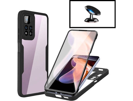 Kit Carcasa Anti-Crash 360 Protection + 1 GripHolder + 1 Soporte Xiaomi Poco X4 NFC PHONECARE Negro