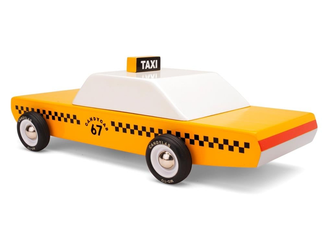 Coche de juguete de madera Candylab Candycab Taxi americano clásico