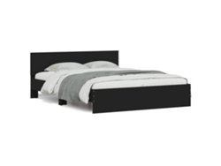 Maison Exclusive - Estructura De Cama Con Cabecero Negra 150x200 Cm
