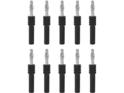Juego de 10 conectores adaptadores J.20025 con enchufe banana de latón, macho de 4 mm a hembra de 2 mm, para uso industrial. SFUSHOS