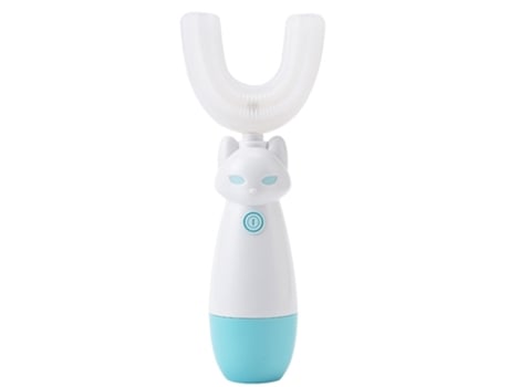 Cepillo de dientes Eléctrico para niños en forma de U 360 ° autolimpiante ultrasónico 3-7 años azul