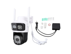 2026-cámara De Seguridad Wifi Con Lentes Duales, Visión Nocturna Y Rotación Para Exterior