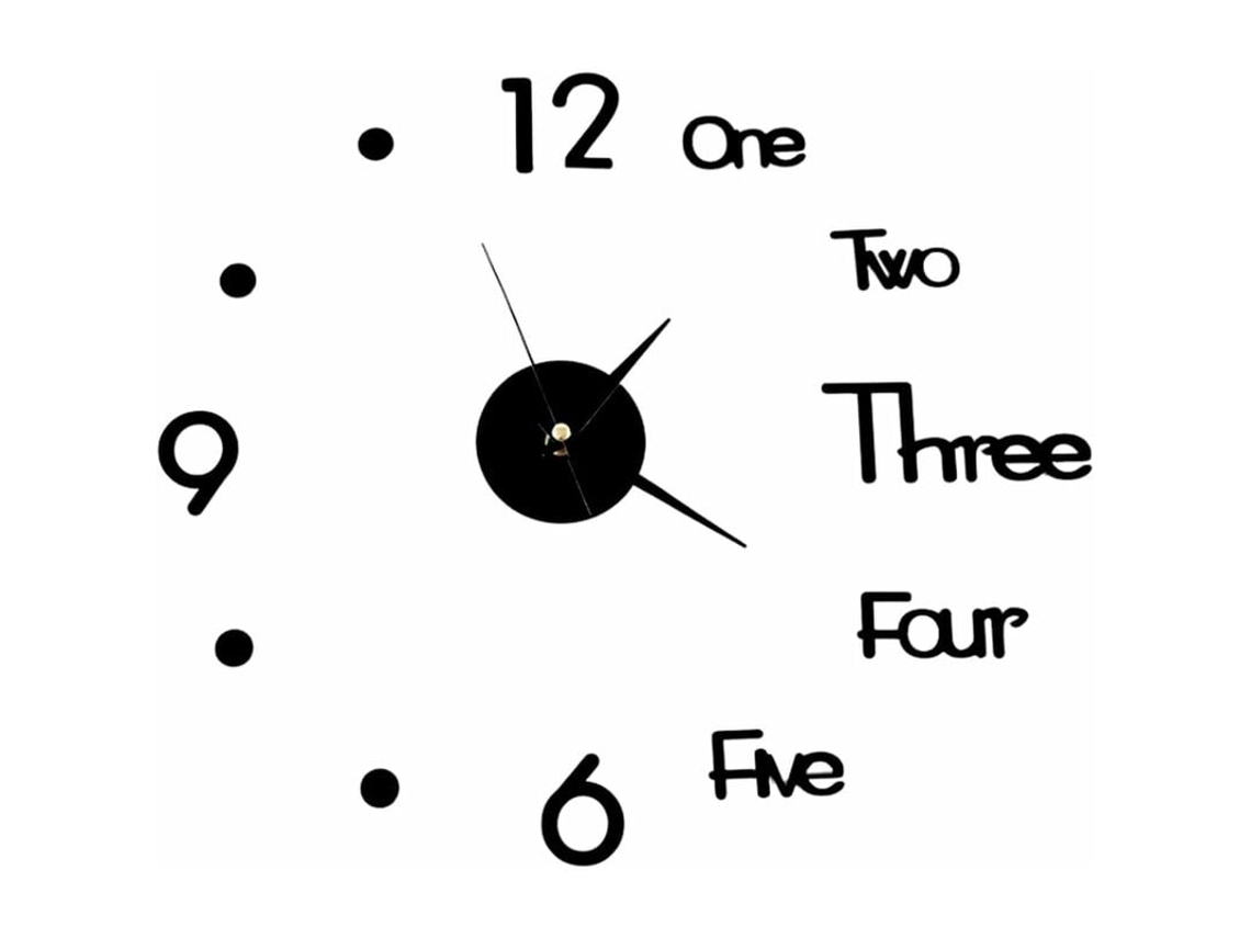 Reloj de pared DIY 37 cm en acero desbloqueado, adhesivo, diseño moderno Kofihety
