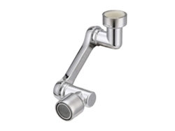 Adaptador De Grifo Aerador Plata Giratorio 1080° Plegable Modo Burbujeo Suave Multifuncional