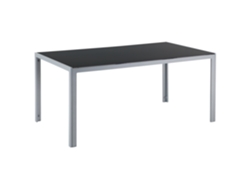 Mesa de jardín BELIANI Catania de Aluminio Negro 91x160x71