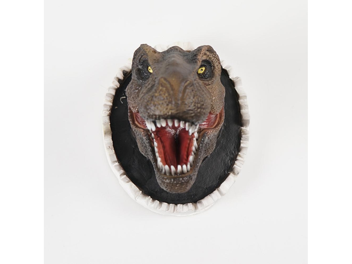 Estatua de cabeza de dinosaurio para decoración de dormitorio