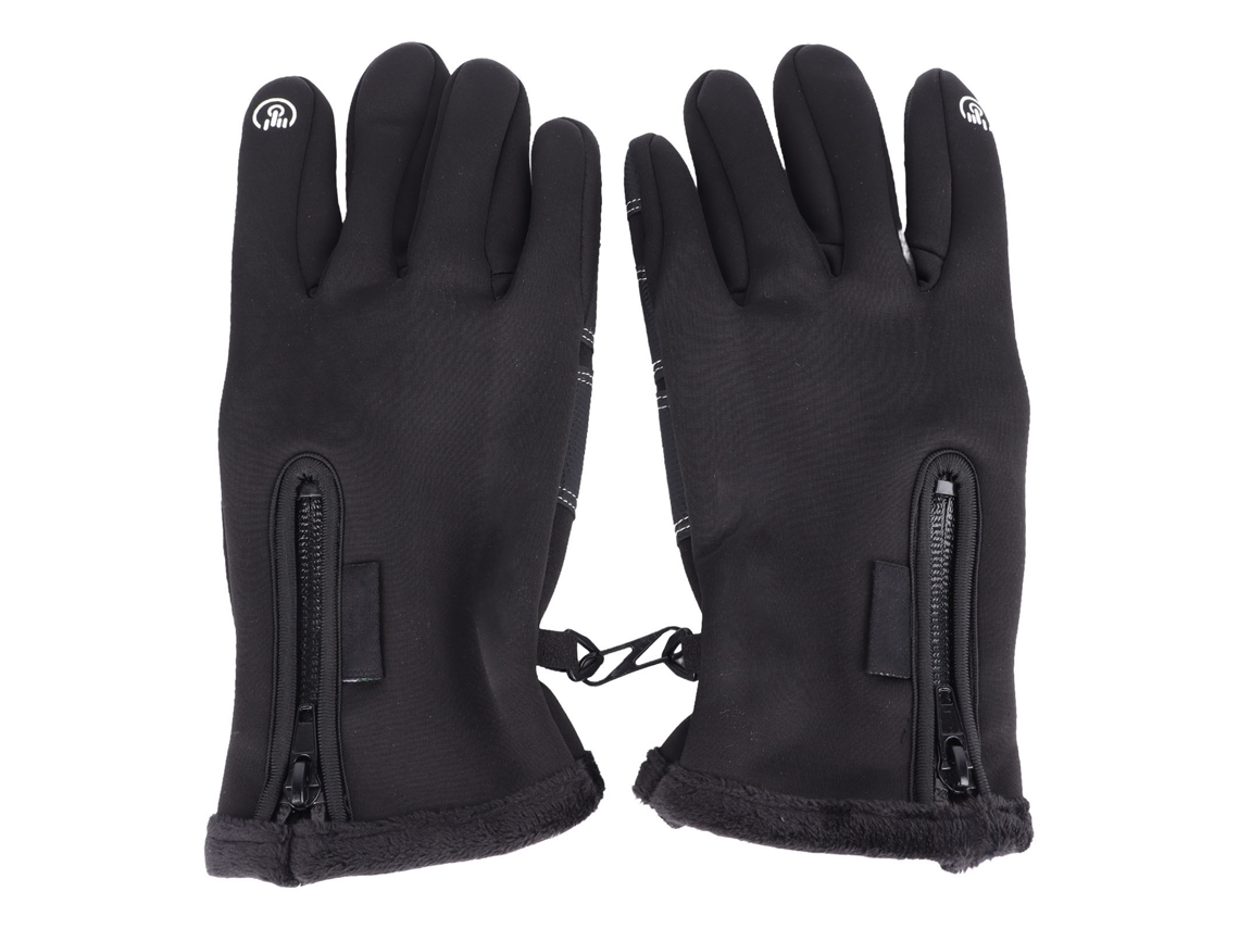 Rebe-luvas De Inverno Para Homem Com Tela Tática Sensível Lona Polar Impermeável Dedos Completos Para Ciclismo Montanha Senderismo Alpinismo Preto
