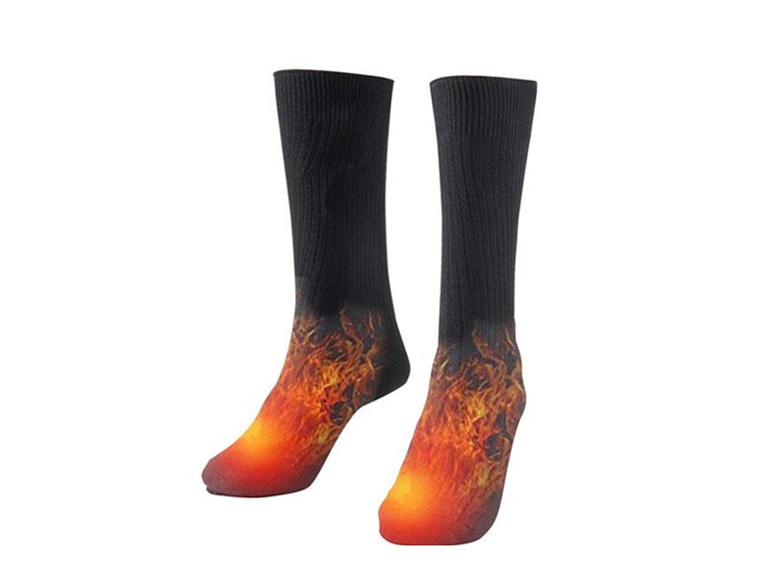 Calcetines Térmicos Eléctricos De Algodón Elástico Y Cómodos De 21-30 Cm Para Esquí Y Acampada.