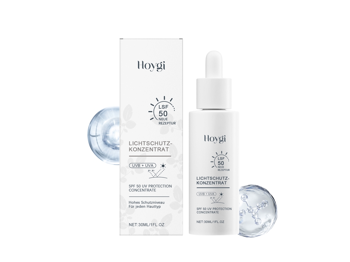 Loción protectora solar ligera, de alta protección y fácil aplicación.