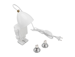 Lámpara de mesa ajustable con forma de robot 2026 para velas calientes con bombilla GU10 de 35 W, luz cálida para velas en frasco derretidas.