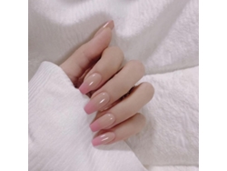 24 Uñas Postizas Con Purpurina De Cobertura Total, Compatibles Con Mujeres Y Niñas.
