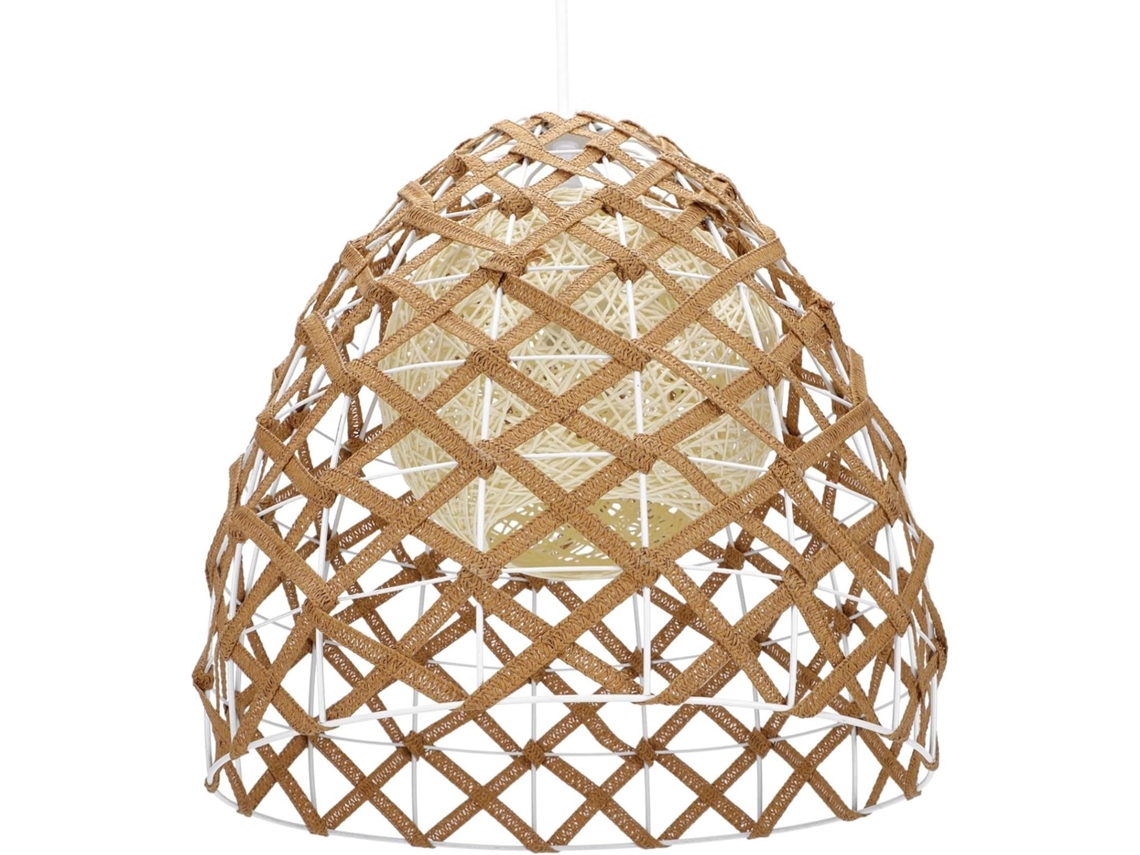 Lámpara De Techo De Ratán Tejido, Estilo Marrón, Lámpara Colgante Sencilla Para Decoración De Interiores.