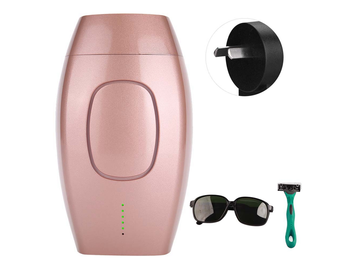 Depilador a laser IPL indolor para o corpo e áreas íntimas, modelo rosa, lançado em 2026.