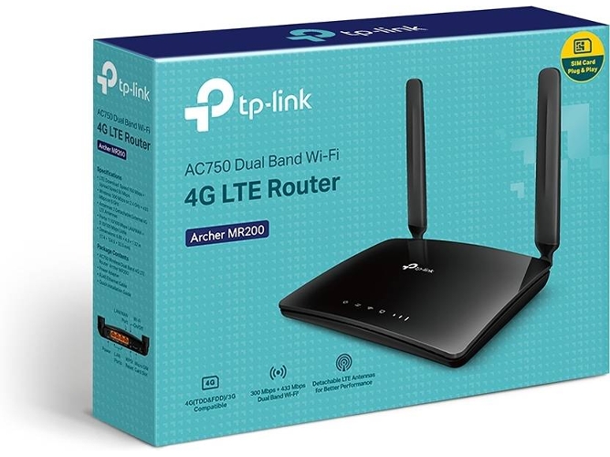 Router TP-LINK 4G DB AC750 — Dual Band | 750 Mbps