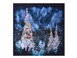 Tapiz navideño de fibra de poliéster de 150x150 cm.