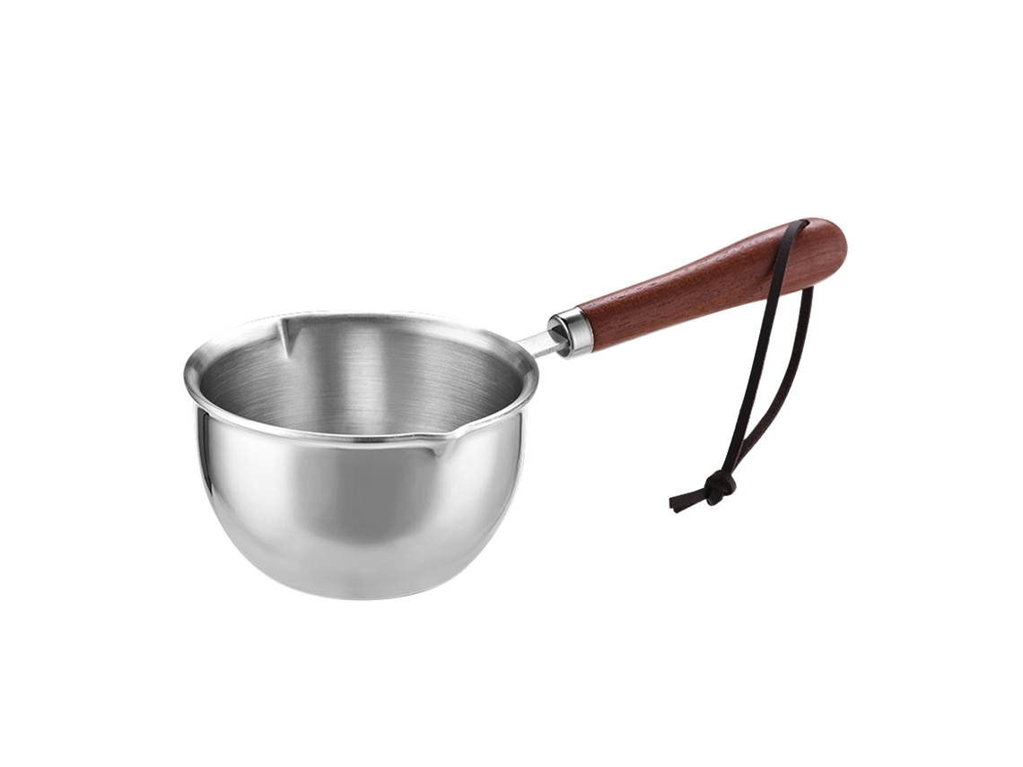 Mini Cacerola De Acero Inoxidable Para Calentar Aceite Con Calentamiento Uniforme Para Derretir Mantequilla Y Calentar Leche.