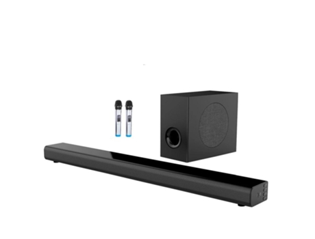 Barra de sonido de madera SLOWMOOSE Home Theater Subwoofer Bluetooth[L5 Bass]