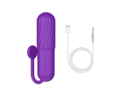 Mini vibrador de silicona de 10 frecuencias recargable por USB para mujeres (púrpura) YIZHOOD