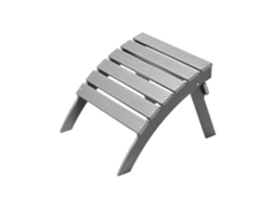 Conjunto de muebles de jardín de HDPE Tekmaquinas: banco plegable, puf y fusteira