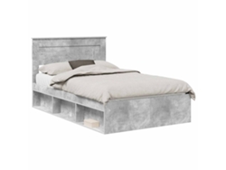 Maison Exclusive - Estructura De Cama Concreto 120 X 200 Cm Madera De Pino Macizo