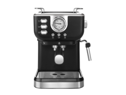 Cafetera espresso de acero inoxidable con espumador de leche y tubo de vapor, 1050 W, semiautomática, 20 bares de presión. Mdug