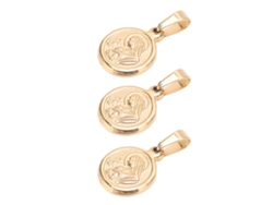 3 Colgantes De Acero Inoxidable De La Virgen María Con Collar Extraíble - Regalo Religioso