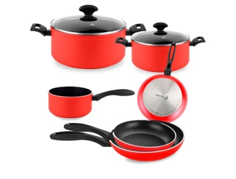 Baterías de Cocina FAGOR (16-20-24-28 cm - Aluminio Forjado - Rojo)