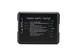 Probador de fuente de alimentación para PC Yhl negro de 24 pines, compatible con PSU/ATX/SATA/HDD con luz indicadora.