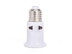 Rebe-adaptador De Bombilla E27 Resistente Al Fuego Pbt Con Base De Enchufe Europeo Para Hogar Y Estudio Fotográfico Blanco