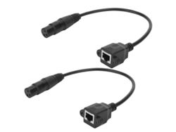 2 Adaptadores Xlr Para Rj45 Fêmea Conectores De Áudio 3pin Conversor Dmx512 Para Estúdios E Shows