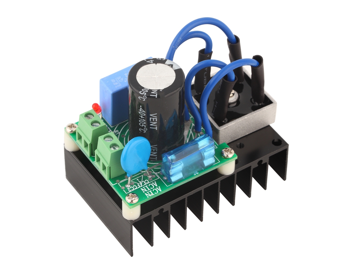 Placa Rectificadora Universal De 5-34 Vca A 7-50 Vcc, Convertidor Ca/cc De 10 A Con Múltiples Protecciones.