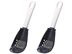 2026-40622-cuchara Multifuncional Para Cocina, Colador, Triturador, Rallador, Resistente Al Calor, Inofensivo, Negro