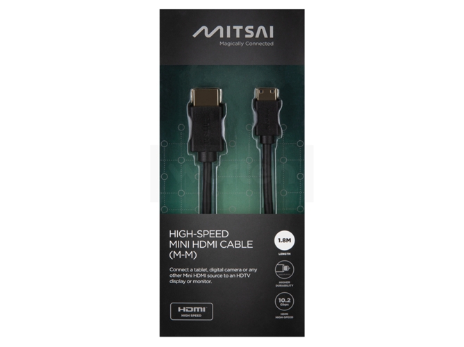 Cable HDMI MITSAI (Mini HDMI - 1.8m - Negro)