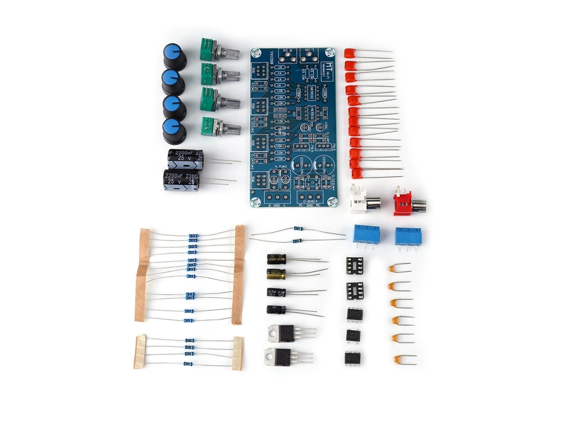 Kit Diy Placa De Preamplificador Amplificador Con Control De Volumen Y Tono Bajo/medio/alto