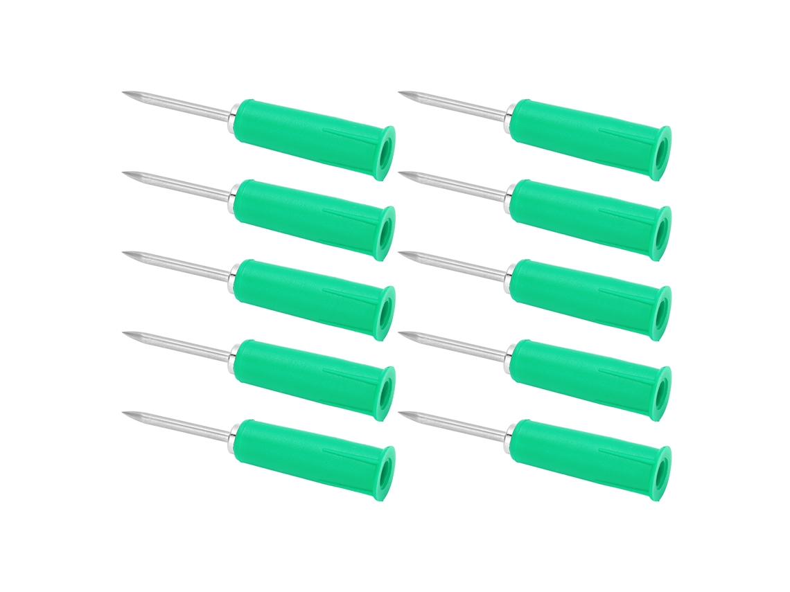 10 Unidades De Sondas Perforadoras De Cable De Pvc Con Conector Banana, Pines Aislados De 2-4 Mm Para Multímetro (verde)