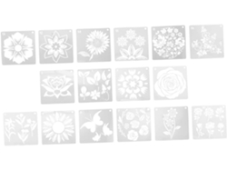 3 Juegos De Plantillas Reutilizables Para Hacer Flores Y Pintar Paredes.