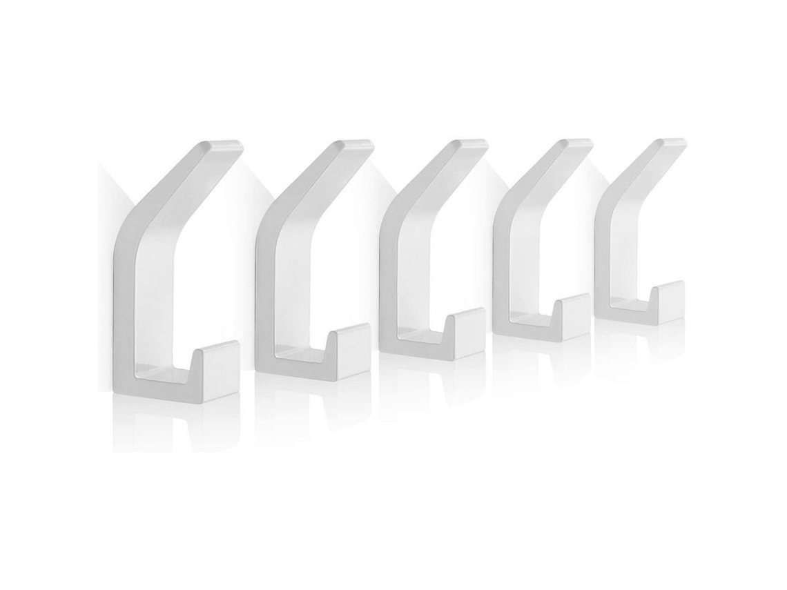 2026altiro-ganchos Autoadhesivos De Aluminio Impermeables Para Baño, Cocina, Armarios Y Toalleros (5 Piezas, Blancos)