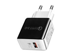 Cargador USB rápido de 18 W con adaptador de pared Quick Charge 3.0 para teléfonos móviles.