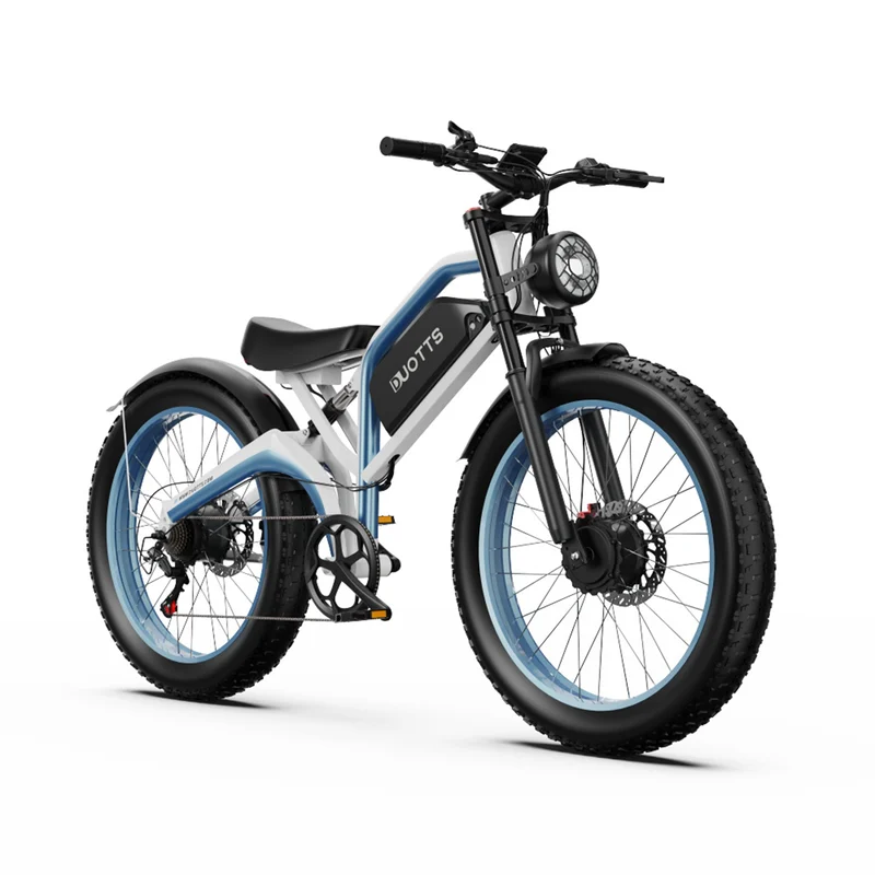 Bicicleta eléctrica Duotts ​​N26 750w X2 con batería Samsung de 48v y 20ah, velocidad máxima de 55 km/h, neumáticos inflables de 26x4.0 pulgadas, autonomía de 100-120 km.