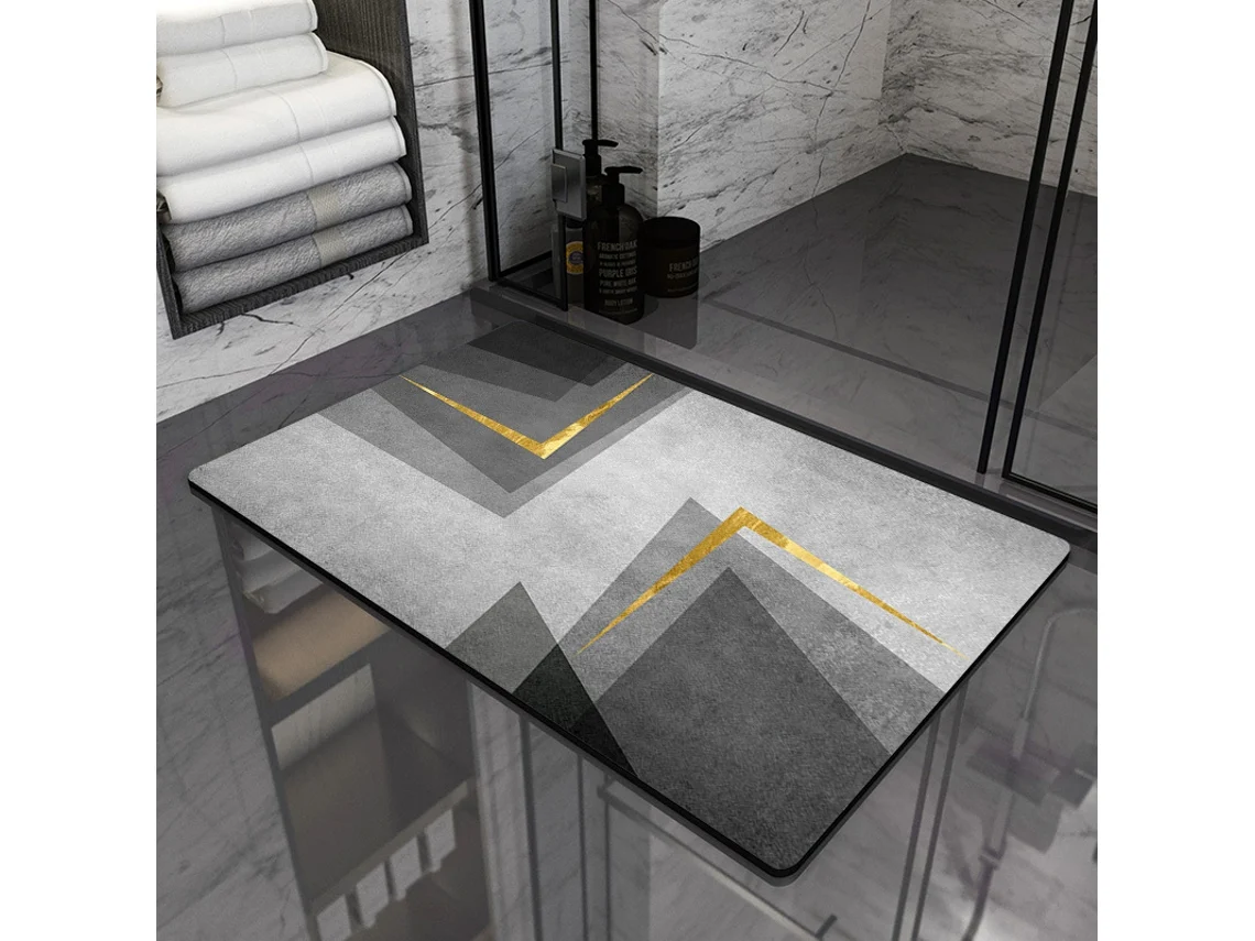 Alfombra de Baño LUUCOZK Antideslizantes Absorbentes Decoración Baño Secado Poliéster Multicolor (60x90cm)