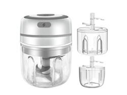 Picador de Alho Elétrico Processador de Alimentos Sem Fio Portátil Mini Picador de Alho Branco GERTIZ
