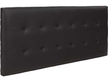 Cabecero DHOME Acolchado (Negro - Tela y Polipiel - 105 x 8 x 60 cm)