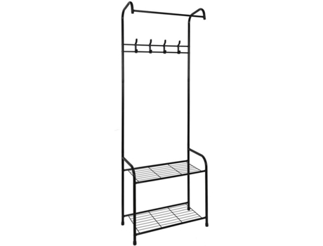 Perchero HOME KOOL HOME (Negro - Acero Inoxidable - 170x61x30 cm)