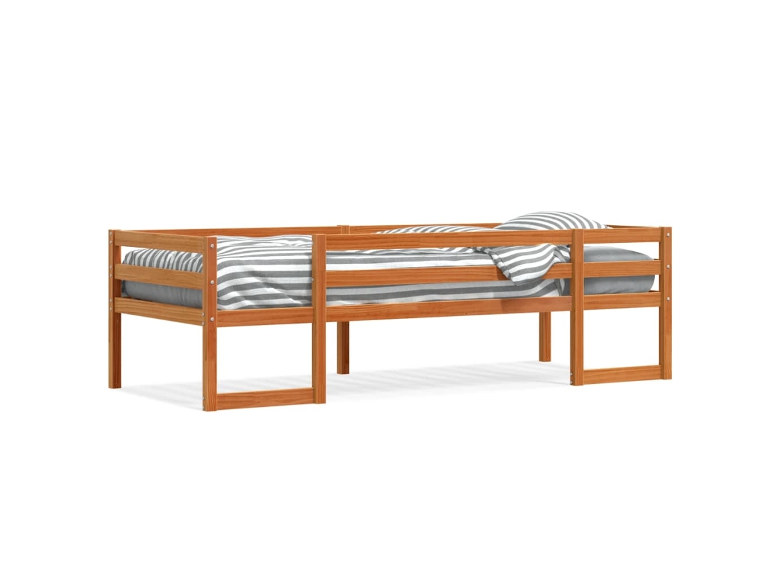 Estructura De Cama Infantil 80x200 Cm Pino Macizo Marrón Miel Dkd Home Decor