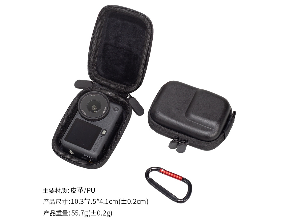 Estuche protector para cámara, bolsa para cámara de acción, accesorios y expansión. Todo incluido. Estuche de transporte negro para DJI Action 6 Yunzii.