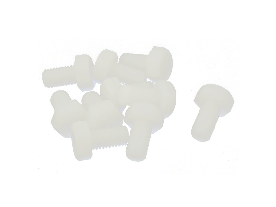 10 Piezas Tapa Hexagonal De Plástico Nailon Rosca Derecha M8 X 15 Mm