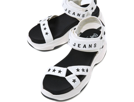 Sandalias PEPE JEANS FOOTWEAR Grub Stars Poliuretano Mujer (41 - Blanco)